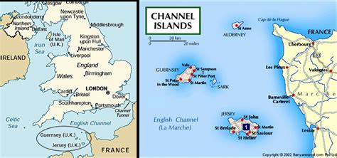 map showing the channel islands